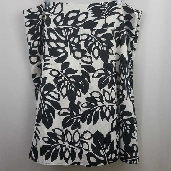Tribal Dresses & Skirts - Tribal Skirt A Line White Black Leaf Print 16
